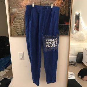 VFiles Sports Plus Cobalt Blue fleece Sweatpants